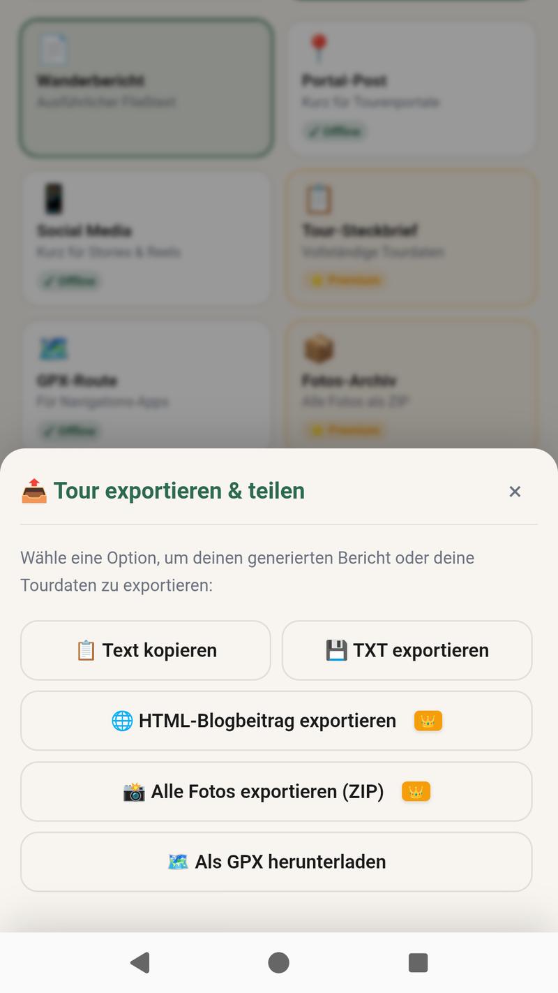 Export Dialog